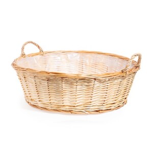 CESTO TONDO C/MANICI VIMINI