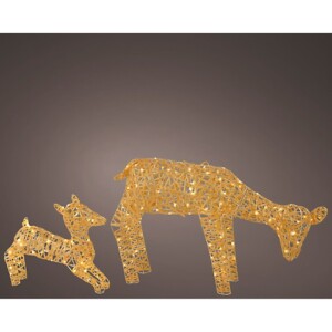 RENNA E CUCCIOLO CON LUCI LED