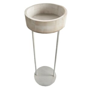 ALZATA FERRO C/VASSOIO TONDO LEGNO