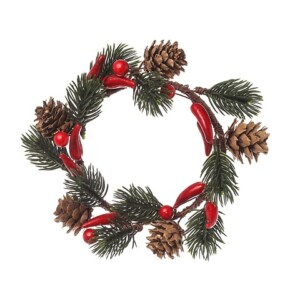 PORTA CANDELA CON PEPERONCINI