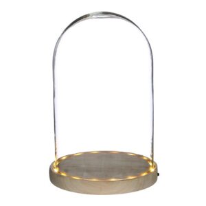 CAMPANA LED CON BASE LEGNO