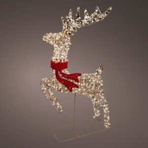 RENNA CON SCIARPA LUCI LED BIANCO CALDO