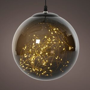 SFERA PLASTICA LUCI LED BIANCO CALDO