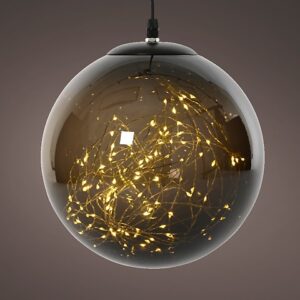 SFERA PLASTICA LUCI LED BIANCO CALDO